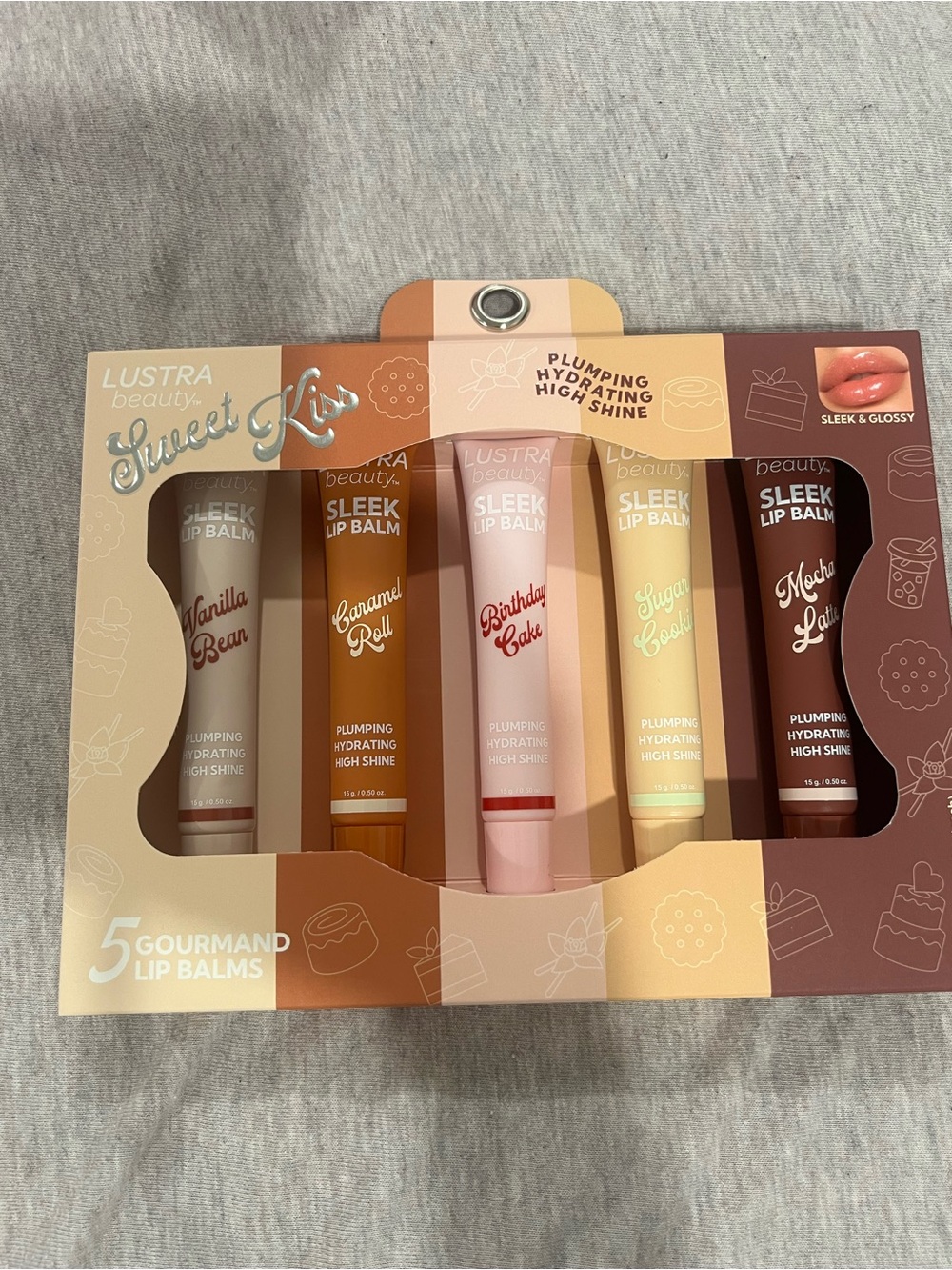 5 yummy lip butters by Lustra in assorted favors